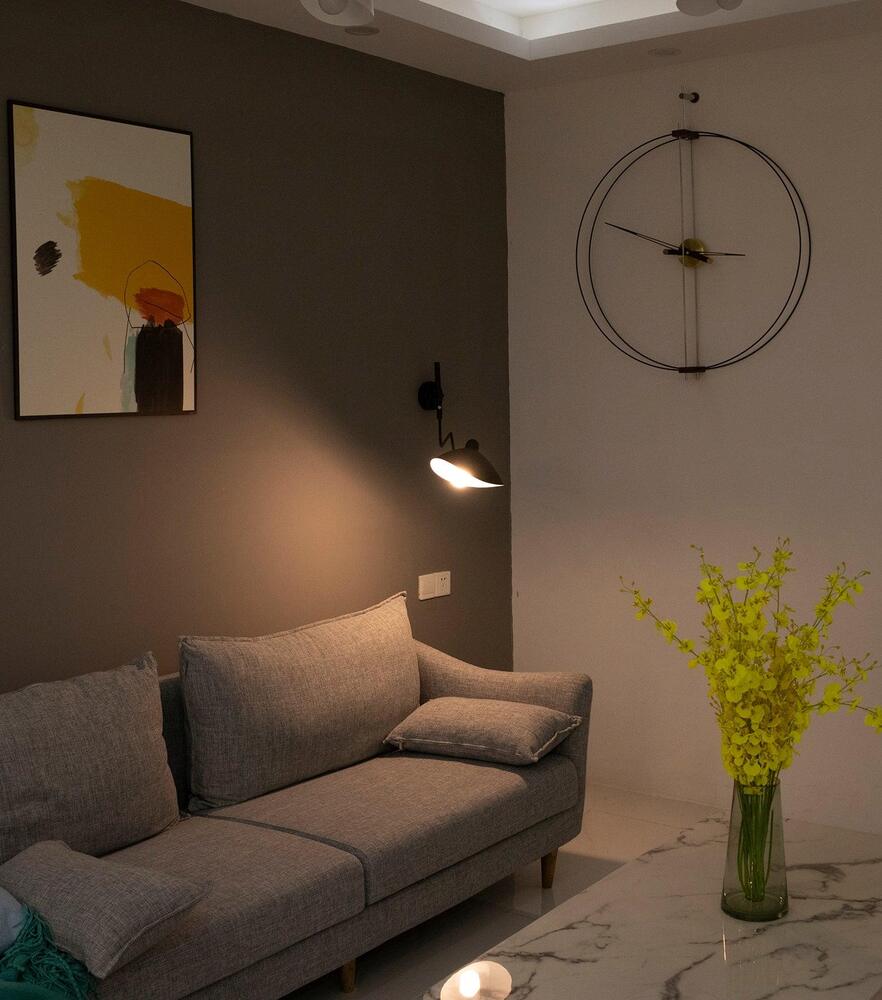 Mid-Century Swing-Arm Wall Sconce with Conical-Shades