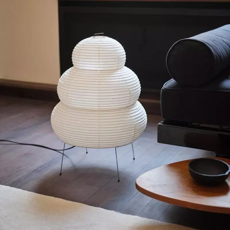 Akari Style Table Lamp - Washi Paper Lantern Design