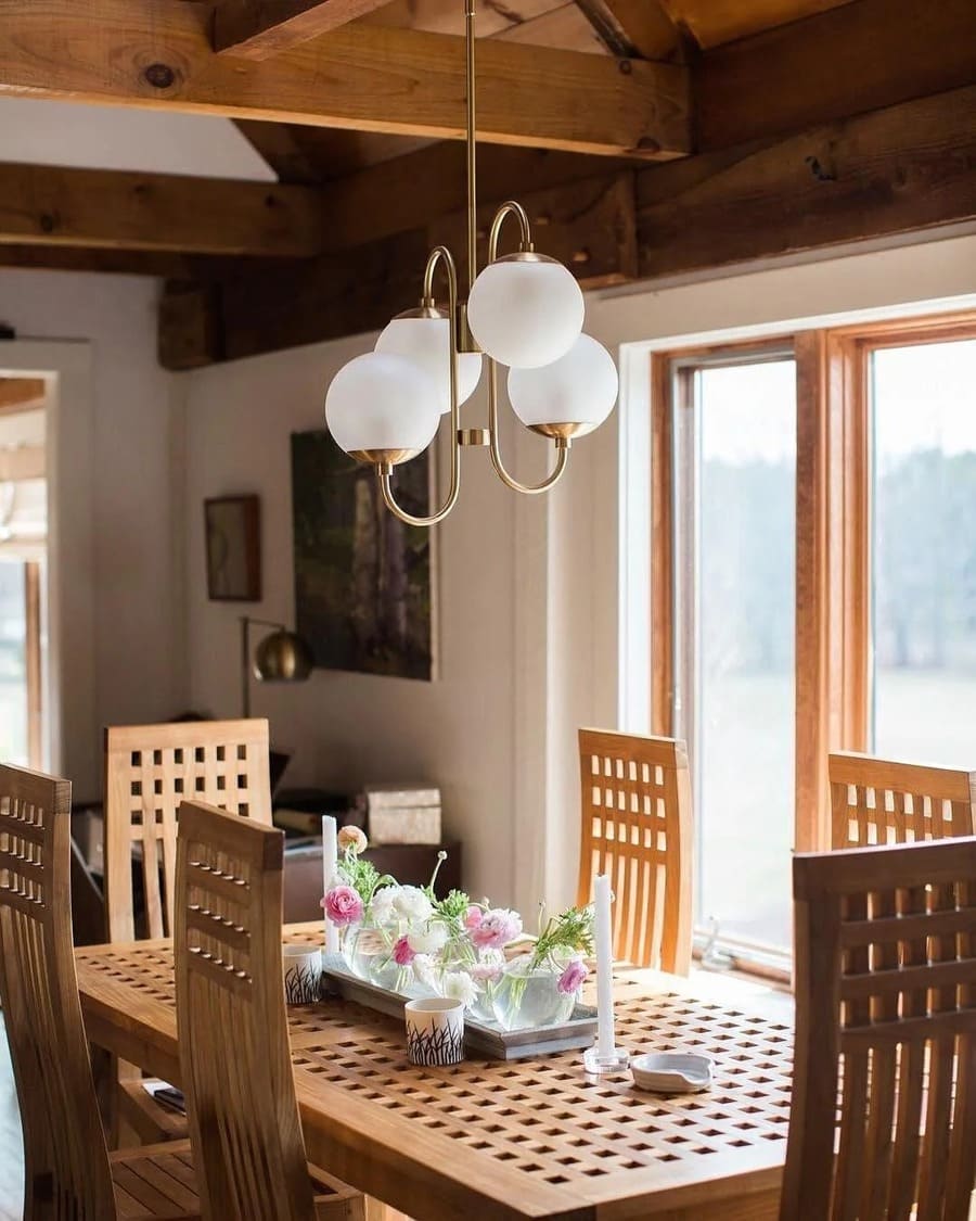 Art Deco Chandelier with Arched Spherical Shades