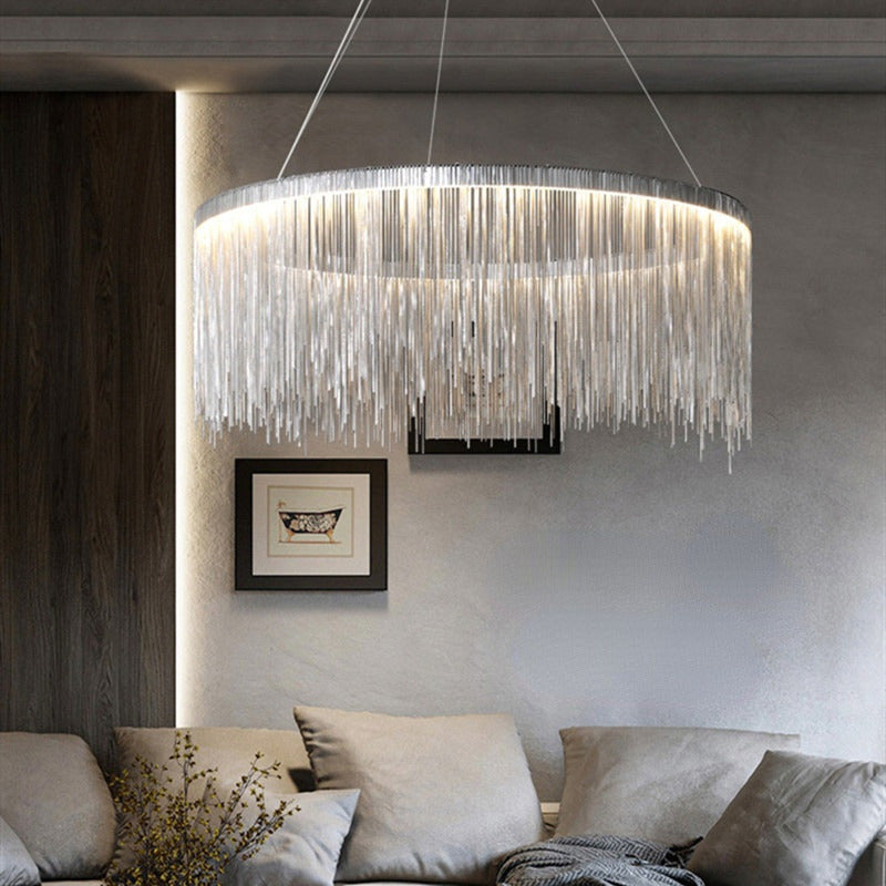 Circular Chandelier - Modern Art Deco Elegance