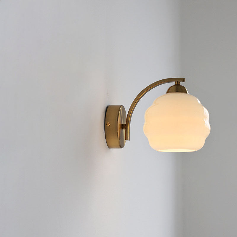 Art Deco Wall Sconce – Smooth Spherical Shade