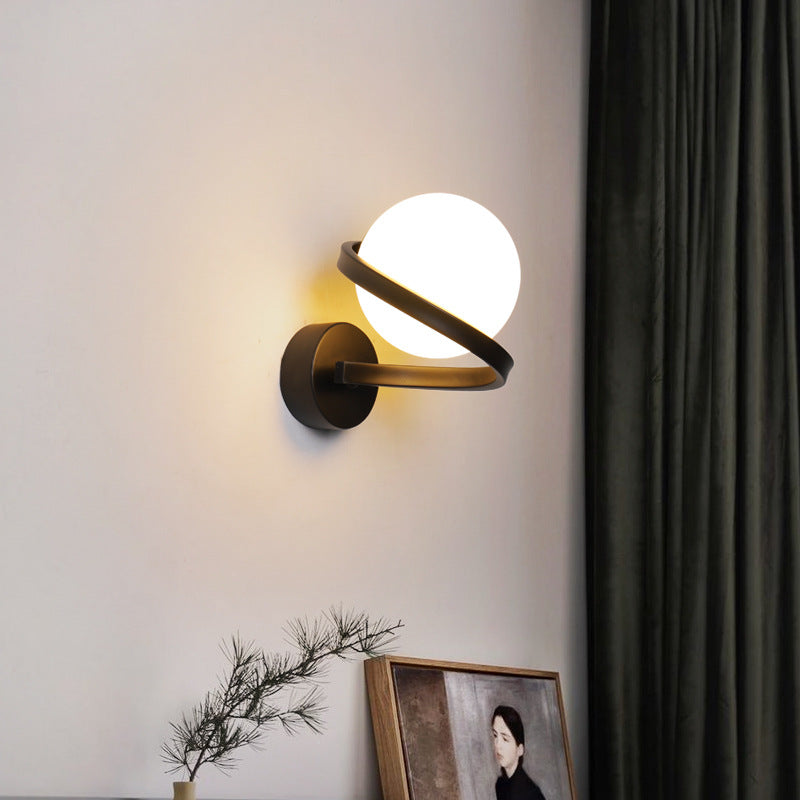 Artistic Curved Glass Wall Sconce