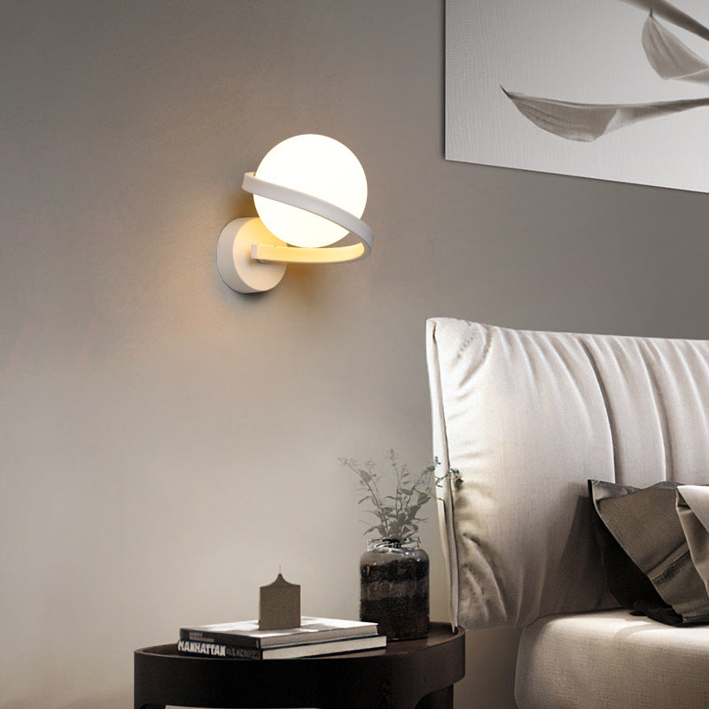Artistic Curved Glass Wall Sconce