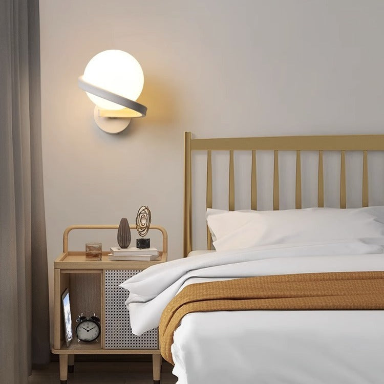 Artistic Curved Glass Wall Sconce