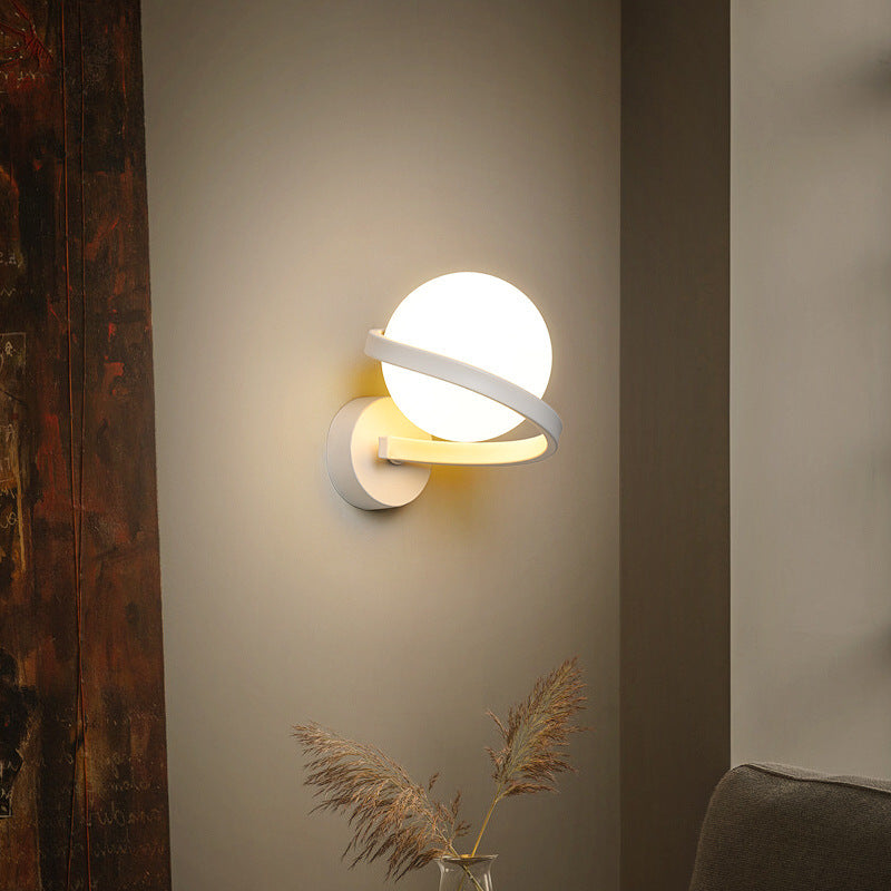Artistic Curved Glass Wall Sconce