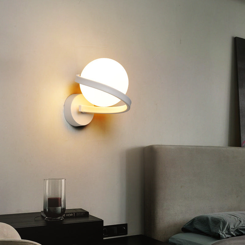 Artistic Curved Glass Wall Sconce