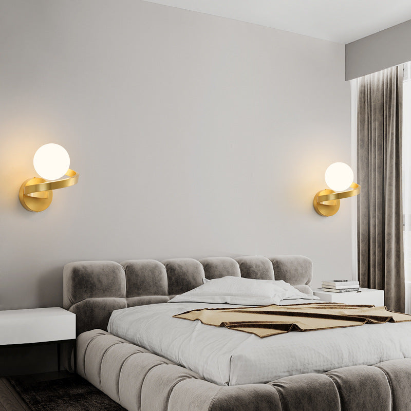 Artistic Curved Glass Wall Sconce