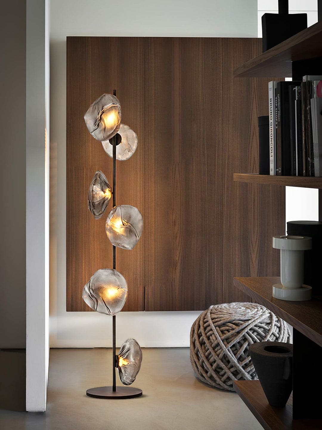 Contemporary Multi-Head Layered Disc Floor Lamp