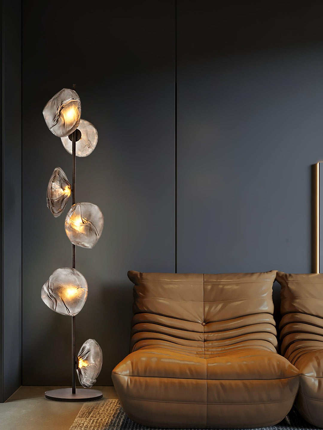 Contemporary Multi-Head Layered Disc Floor Lamp