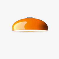 Retro-styled convex dome flush mount light fixture