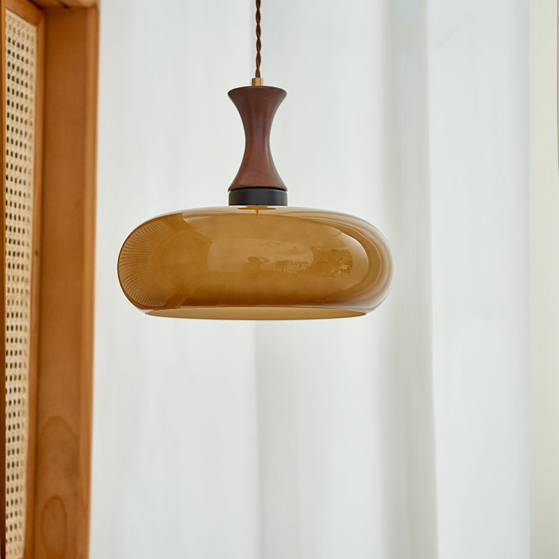 Mid-Century Modern LED Hourglass Pendant Lamp