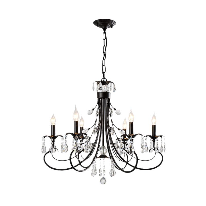 Elegant Multi-Arm Chandelier & Crystal Candle Holders