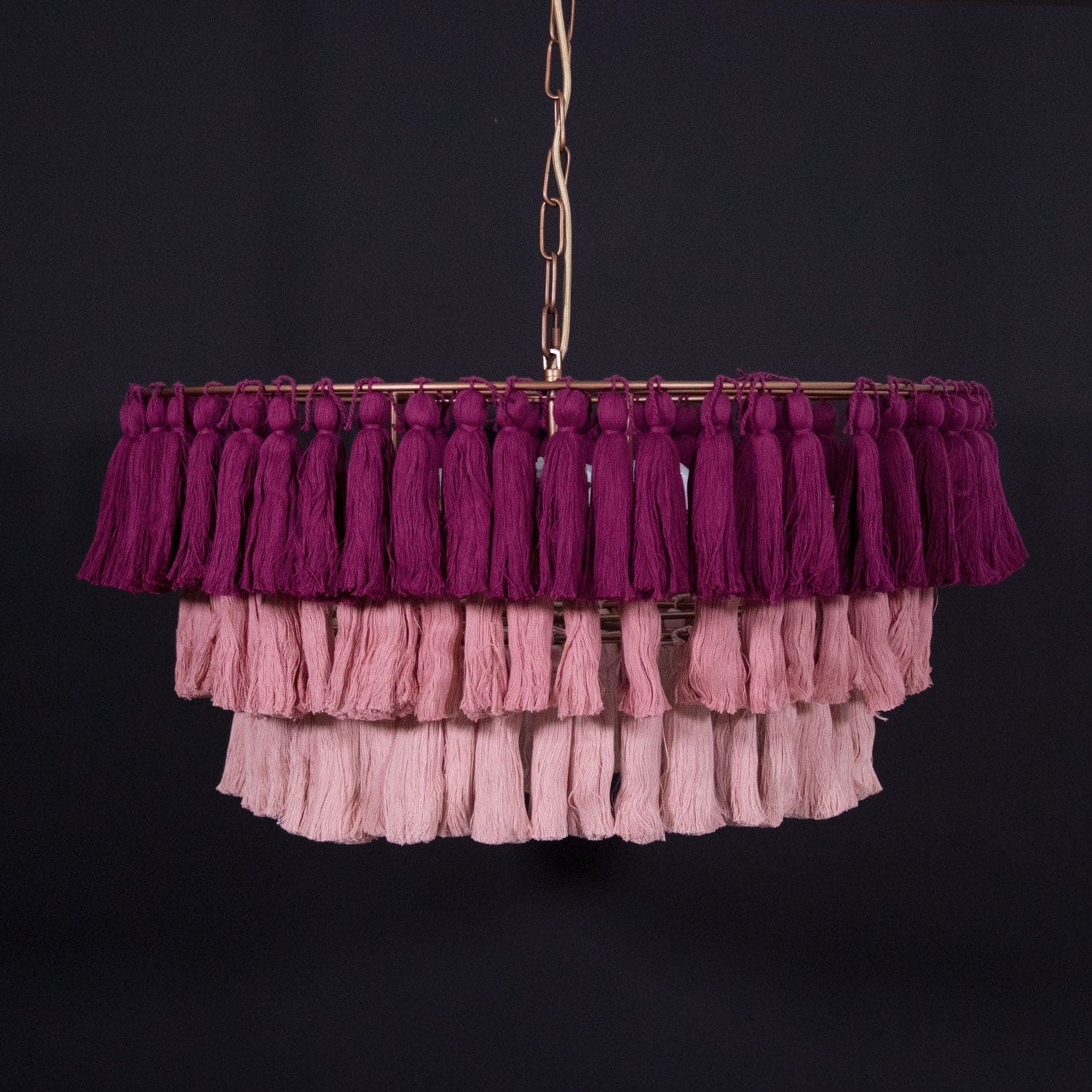 Boho Tiered Chandelier Featuring Layered Fringe