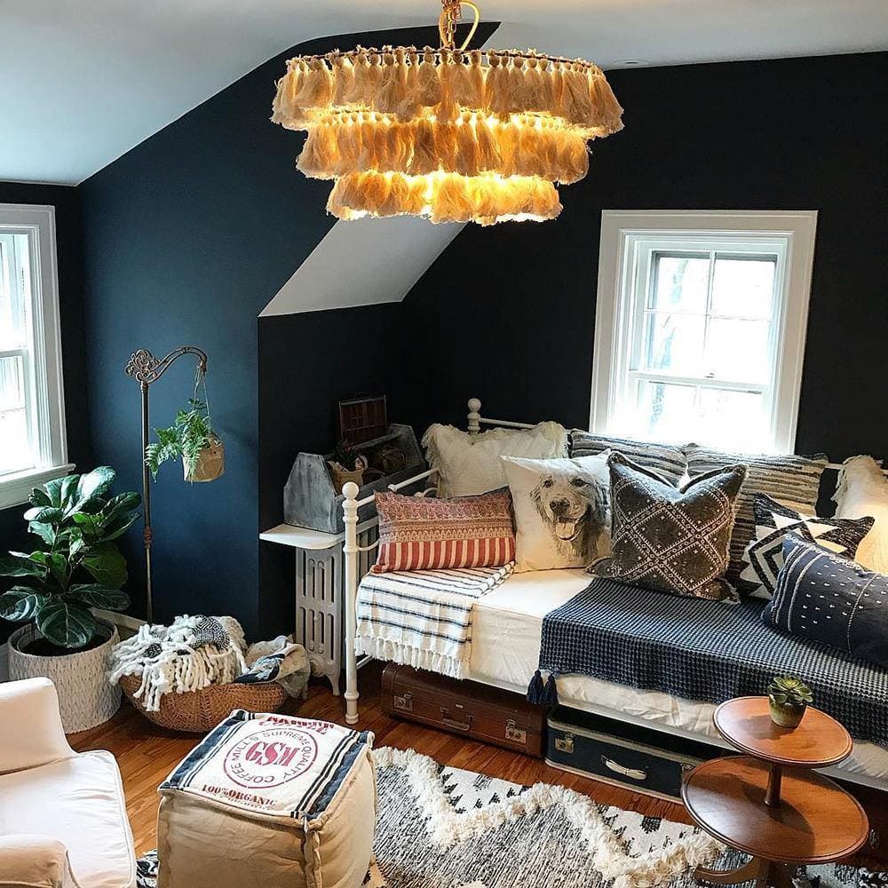 Boho Tiered Chandelier Featuring Layered Fringe