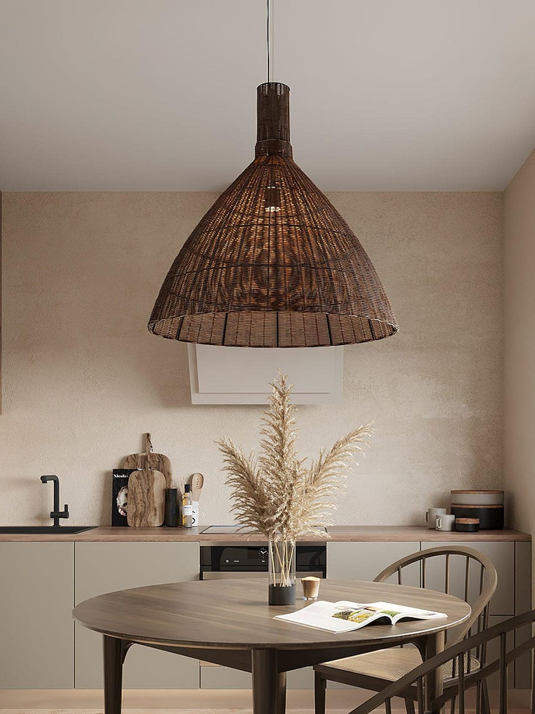 Rustic Tapered Pendant Light – Conical Design