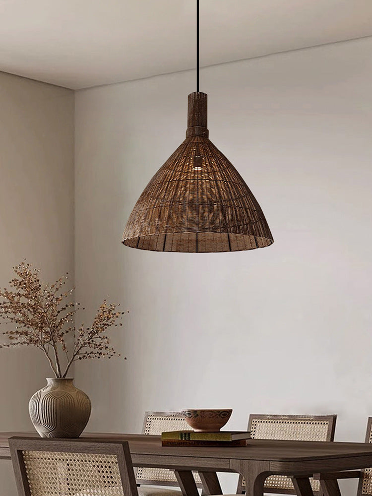 Rustic Tapered Pendant Light – Conical Design