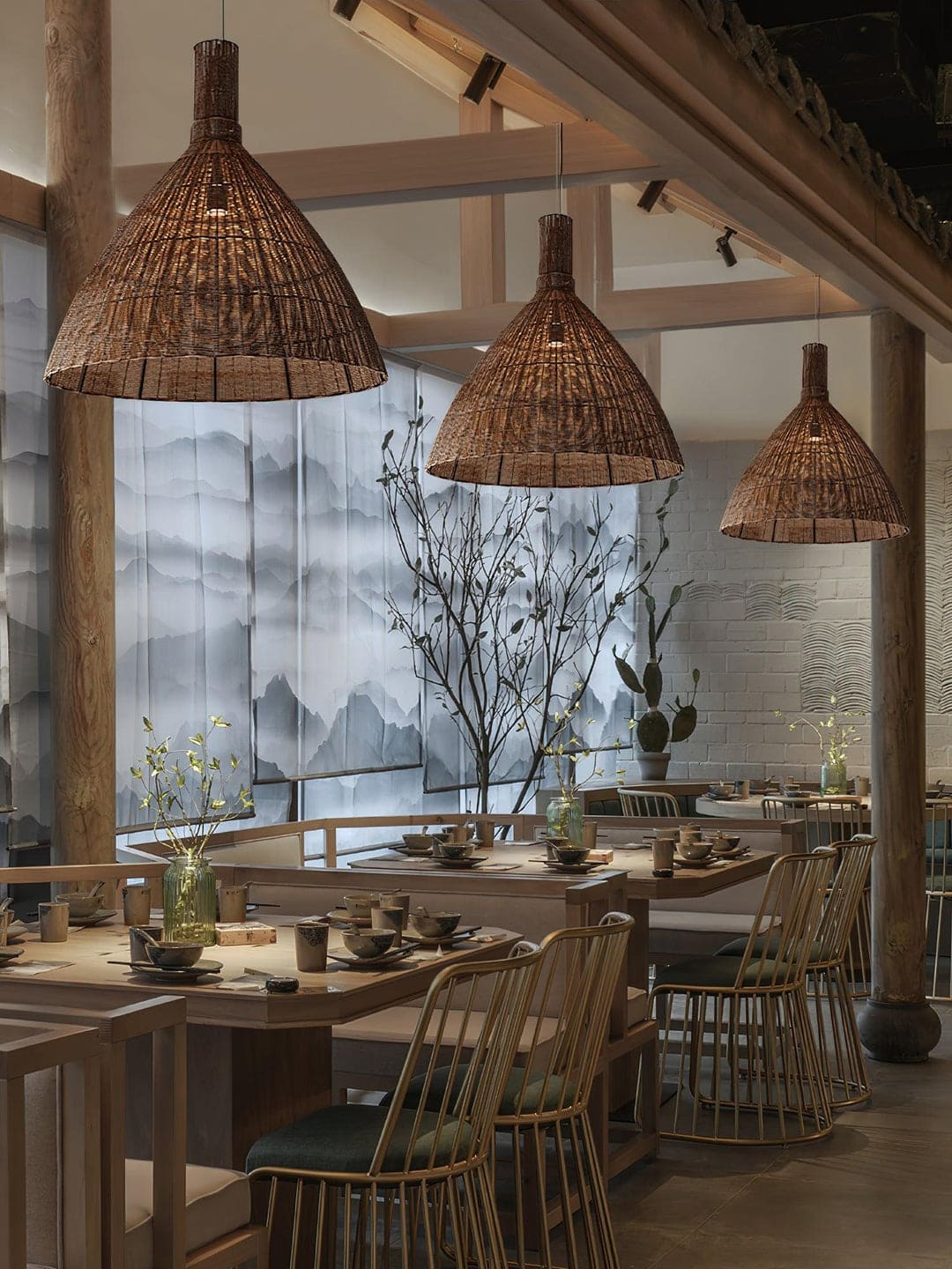 Rustic Tapered Pendant Light – Conical Design