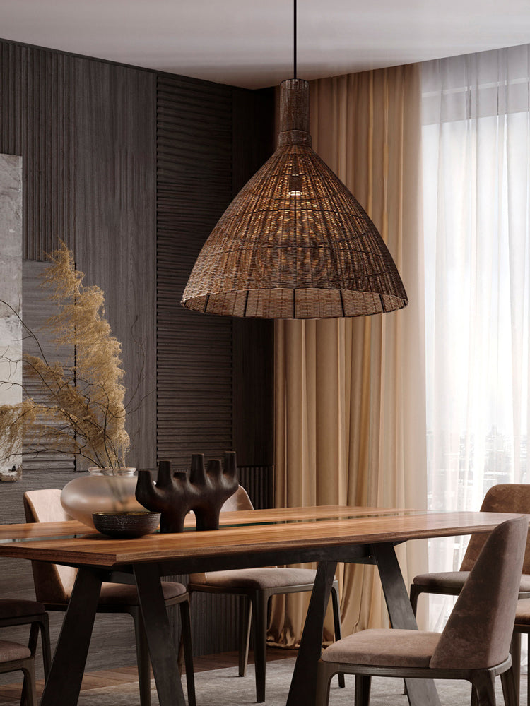 Rustic Tapered Pendant Light – Conical Design