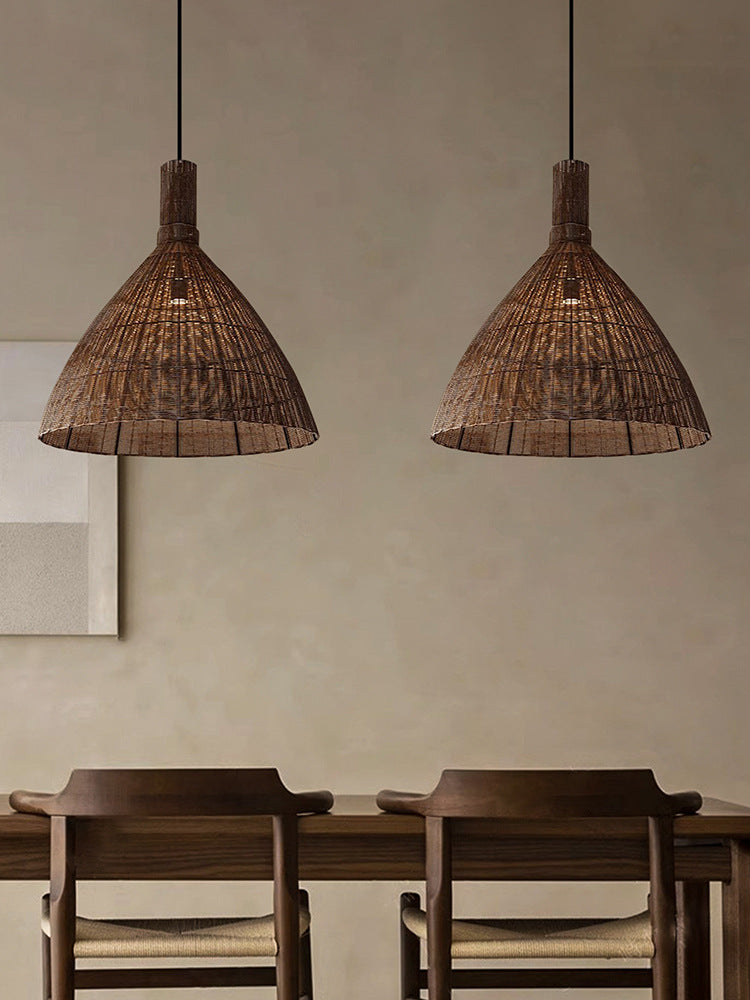 Rustic Tapered Pendant Light – Conical Design