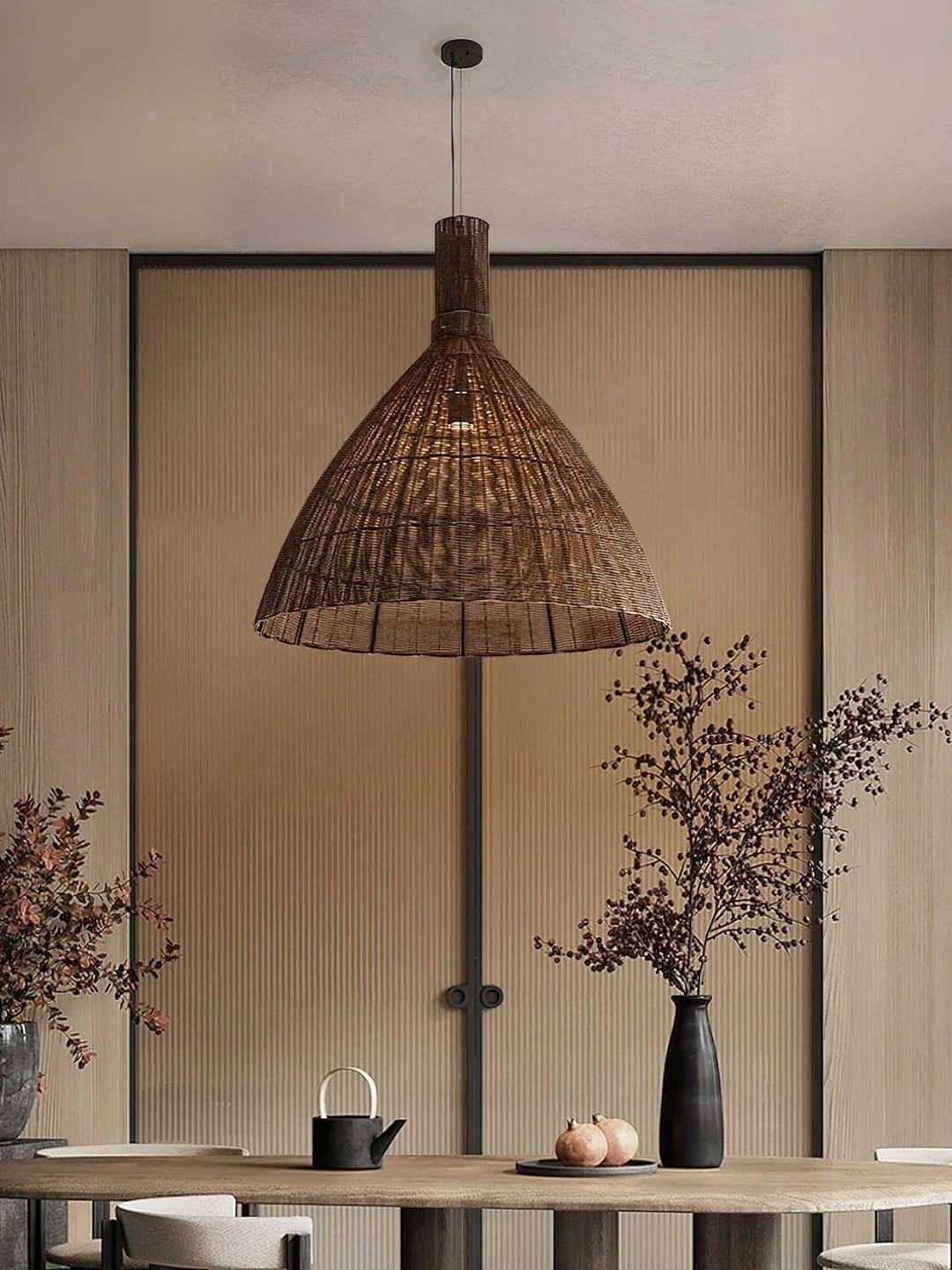 Rustic Tapered Pendant Light – Conical Design