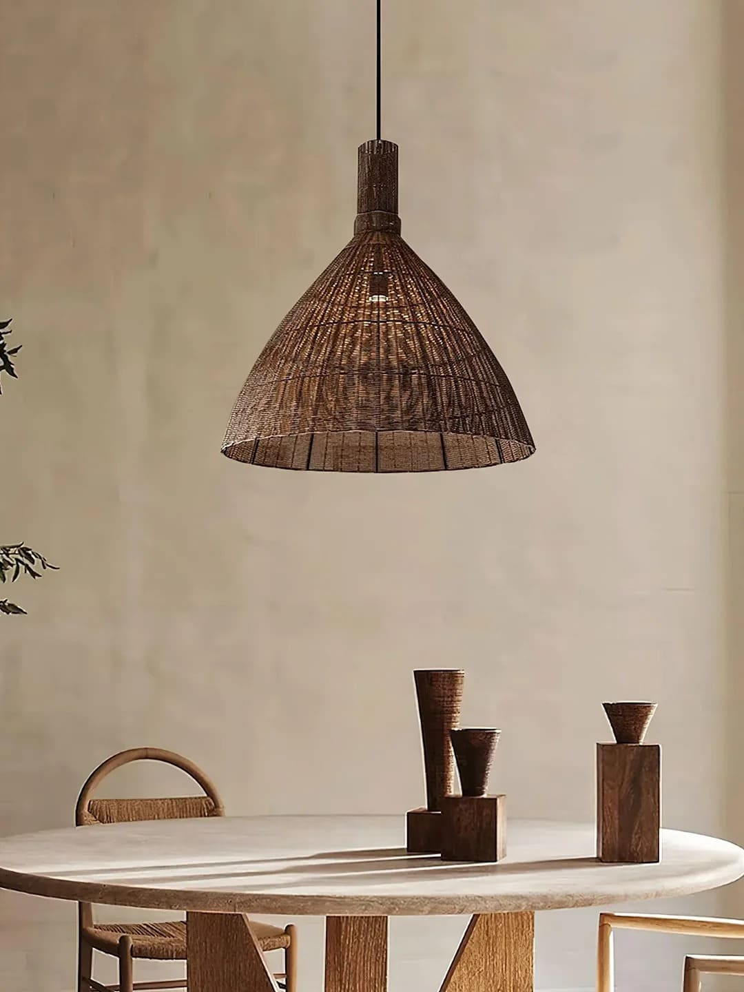 Rustic Tapered Pendant Light – Conical Design