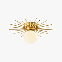 Flush Mount Mid-Century Spherical Globe Light