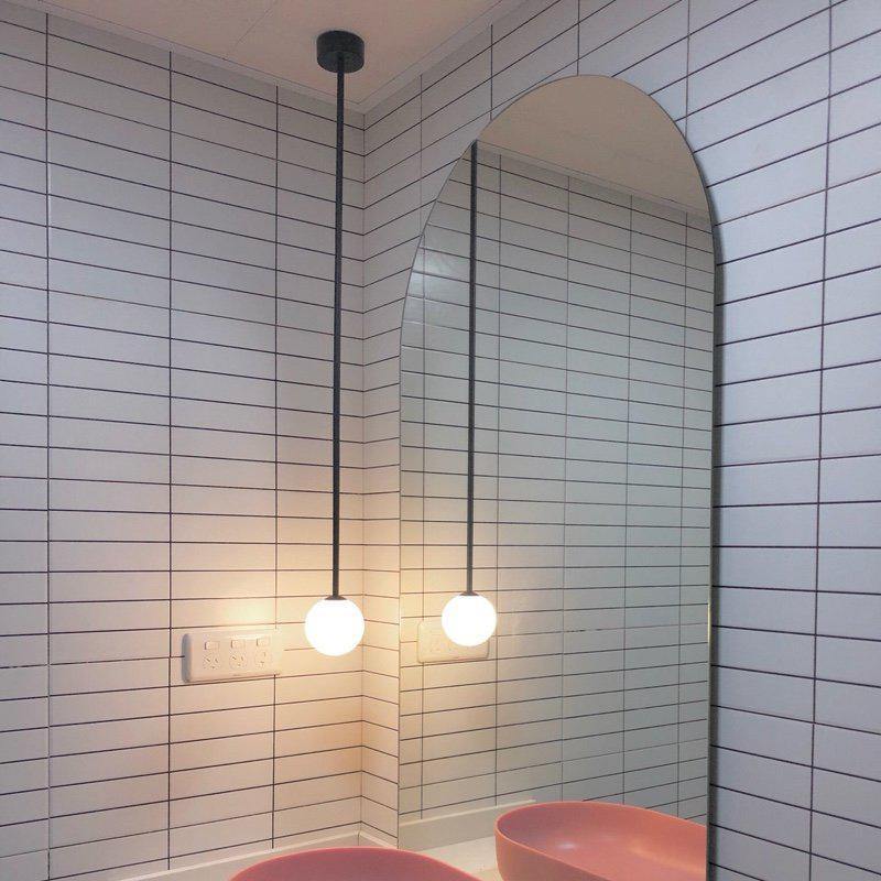 Modern Minimalist Spherical Pendant Light with Dome