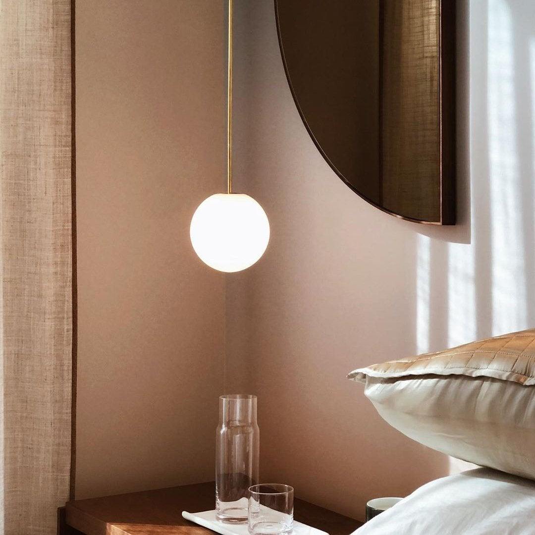 Modern Minimalist Spherical Pendant Light with Dome