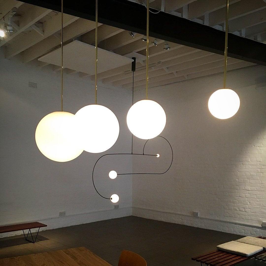 Modern Minimalist Spherical Pendant Light with Dome