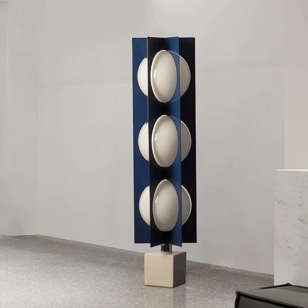 Industrial Floor Lamp With Intersecting LED Plates