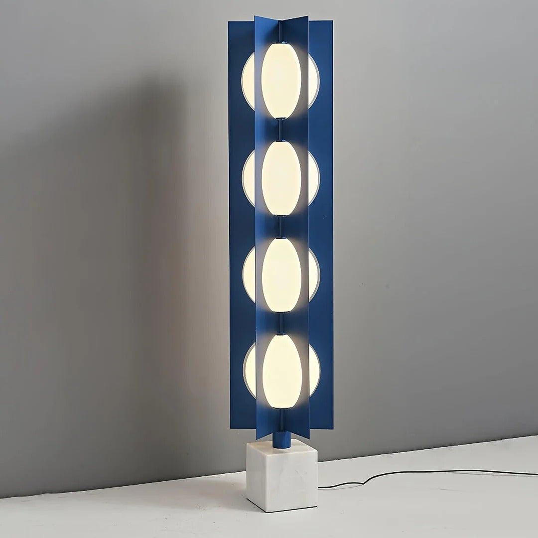 Industrial Floor Lamp With Intersecting LED Plates
