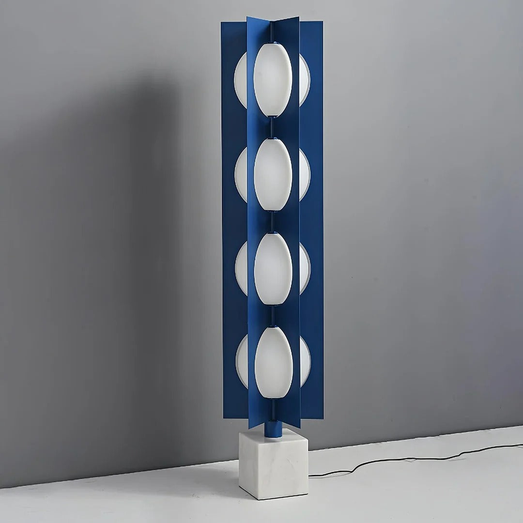 Industrial Floor Lamp With Intersecting LED Plates