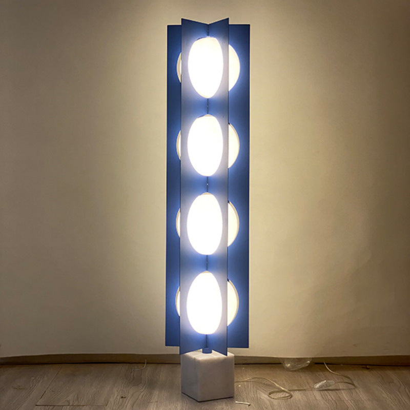Industrial Floor Lamp With Intersecting LED Plates