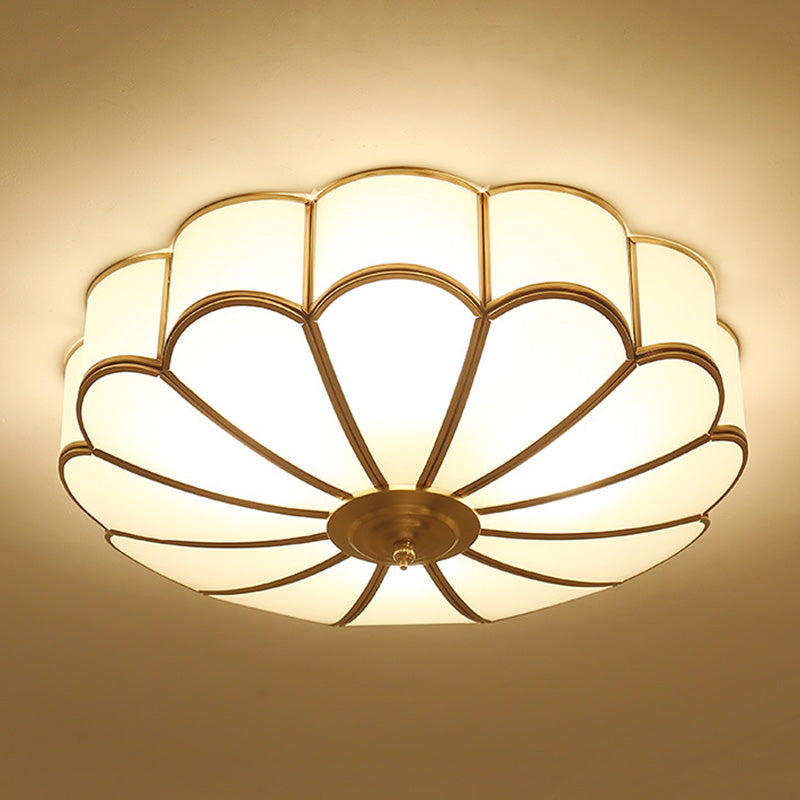Flush Mount Intricate-Floral Art Deco Ceiling Light