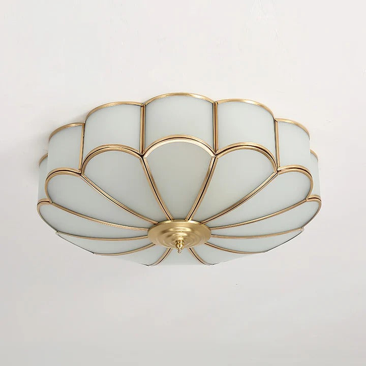 Flush Mount Intricate-Floral Art Deco Ceiling Light