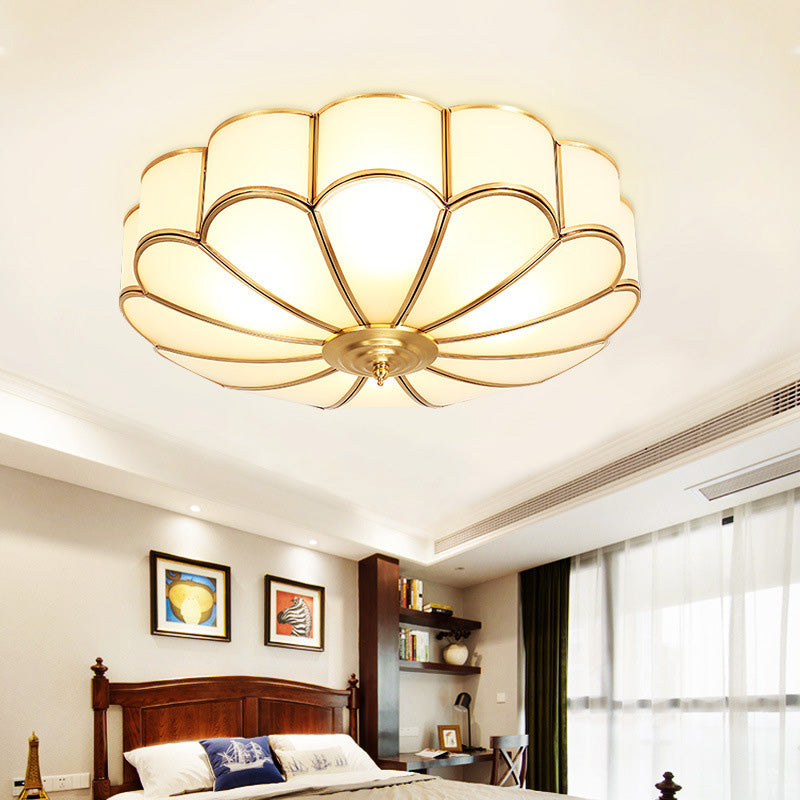 Flush Mount Intricate-Floral Art Deco Ceiling Light