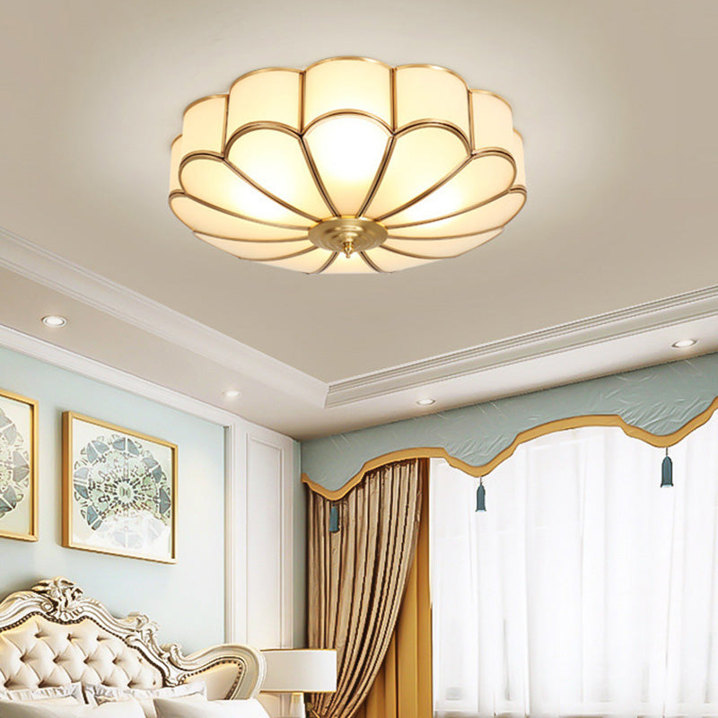 Flush Mount Intricate-Floral Art Deco Ceiling Light