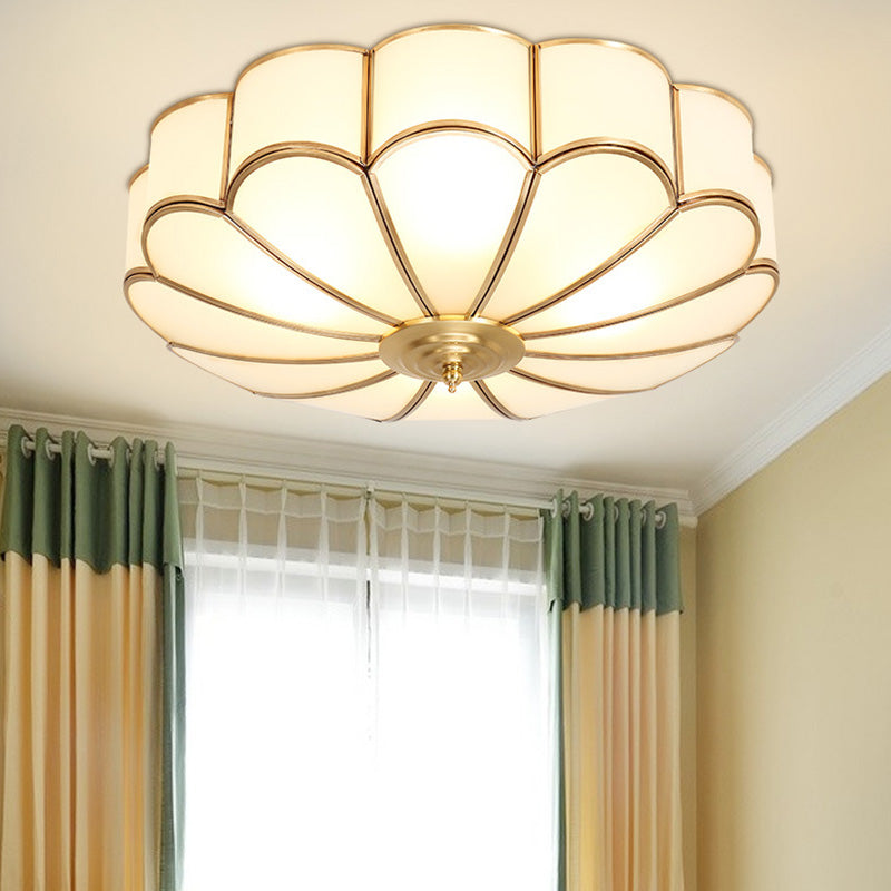 Flush Mount Intricate-Floral Art Deco Ceiling Light