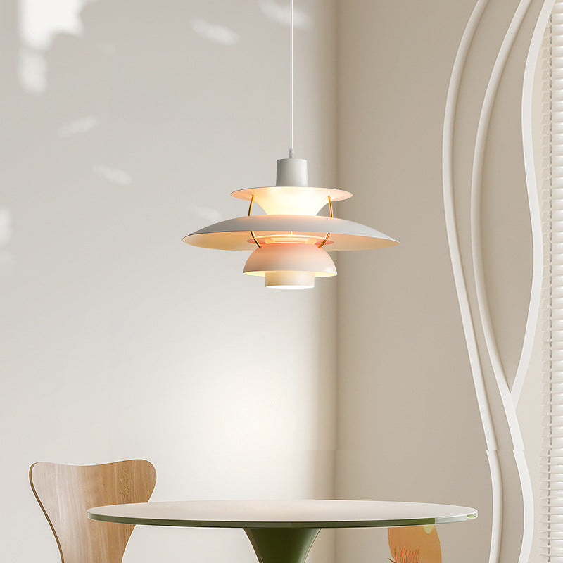 Scandinavian Curved Multi-Layer Pendant Light