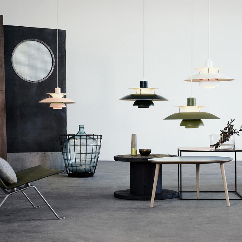 Scandinavian Curved Multi-Layer Pendant Light