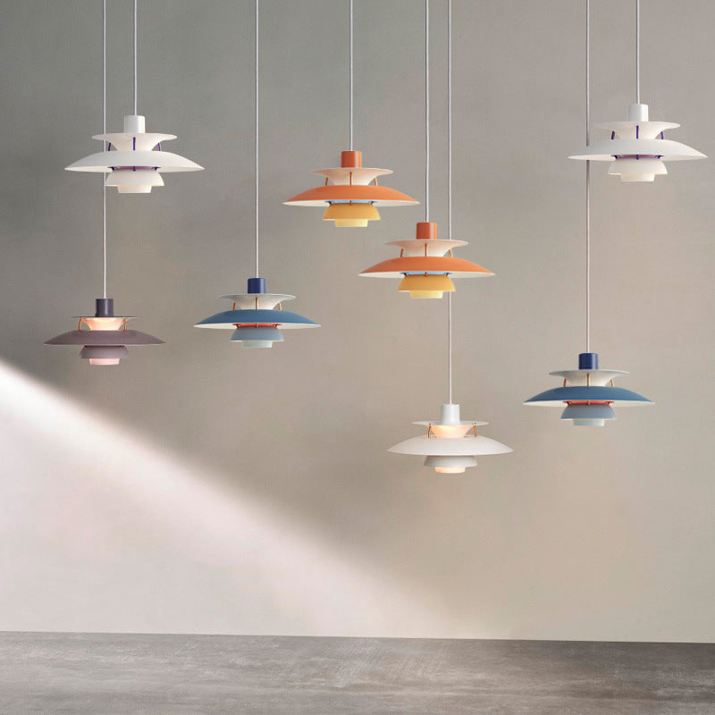 Scandinavian Curved Multi-Layer Pendant Light