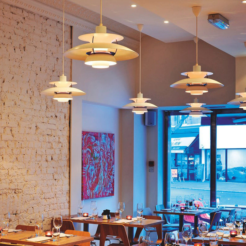 Scandinavian Curved Multi-Layer Pendant Light