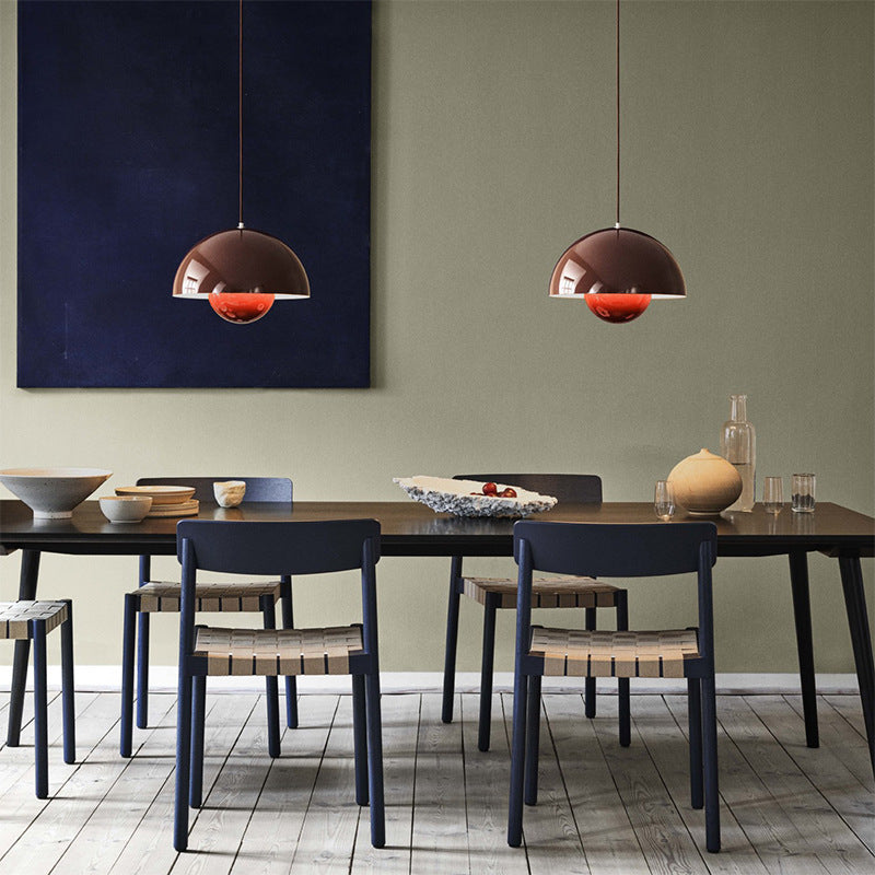 Minimalist Hemispherical Pendant Light Fixture