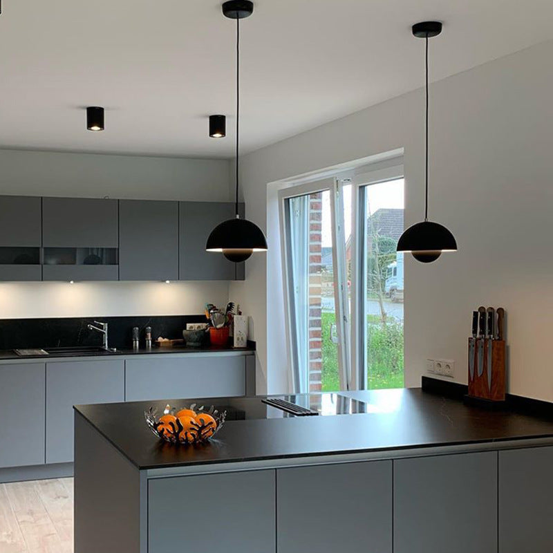 Minimalist Hemispherical Pendant Light Fixture