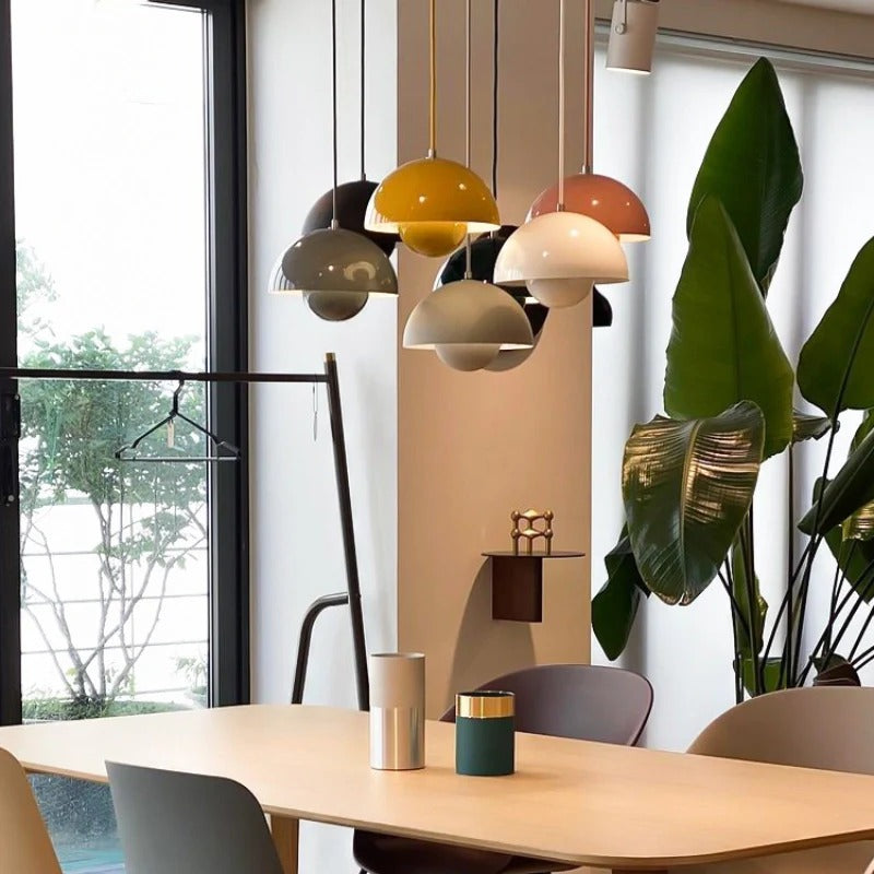 Minimalist Hemispherical Pendant Light Fixture