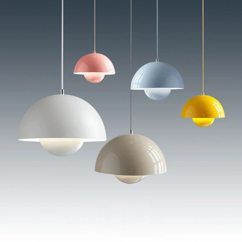 Minimalist Hemispherical Pendant Light Fixture
