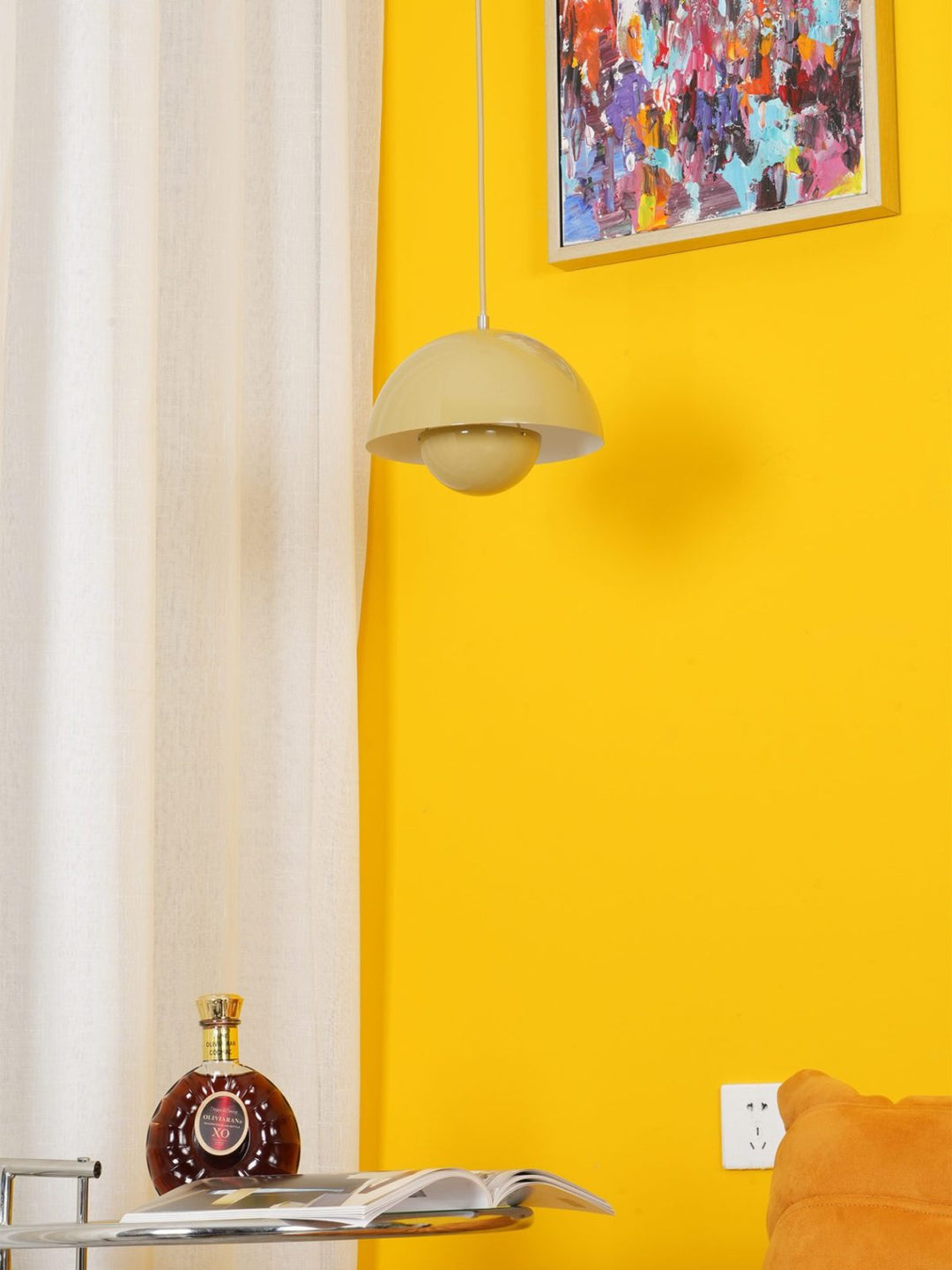 Minimalist Hemispherical Pendant Light Fixture