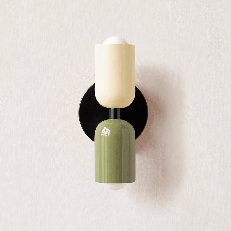 Contemporary Double-Head Wall Light – Vibrant Colors