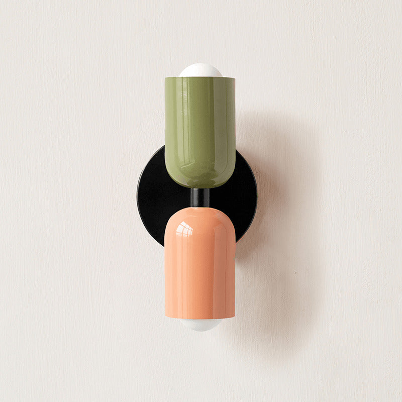 Contemporary Double-Head Wall Light – Vibrant Colors