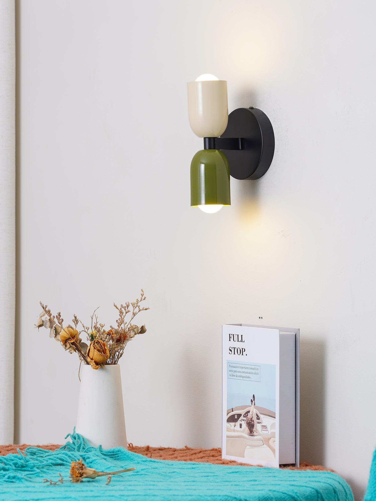 Contemporary Double-Head Wall Light – Vibrant Colors
